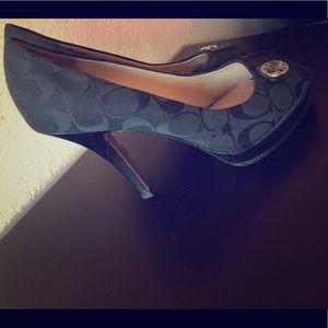 Coach peep toe heels